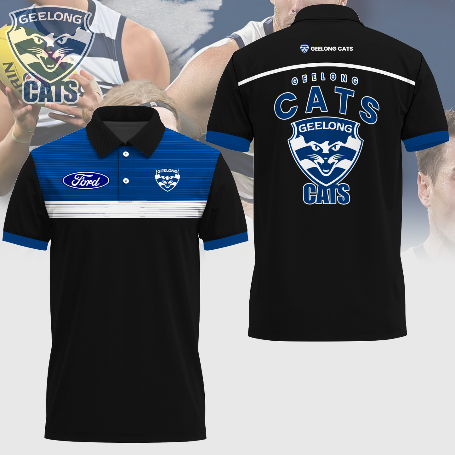 Geelong Football Club AFL Limited Edition Polo Shirt TM - Super Savings When Buying Combo V10
