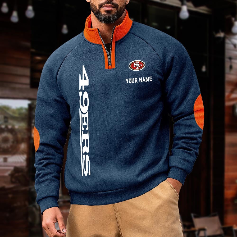 SF49 NFL Pulse Gear Zipper Henley Sweatshirt DDT CTND