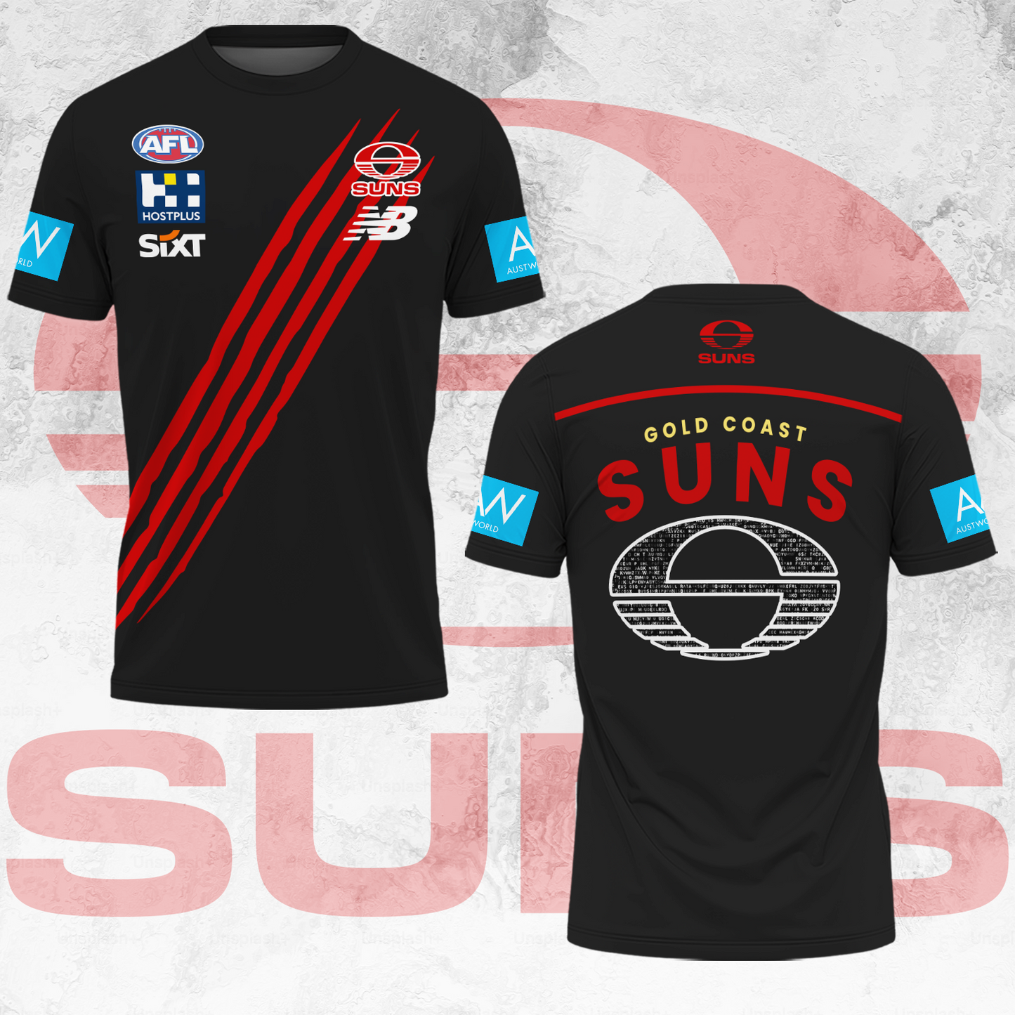 Gold Coast Suns AFL Limited Edition T-Shirt TM - You will save more when you buy the clothes and hat combo V1