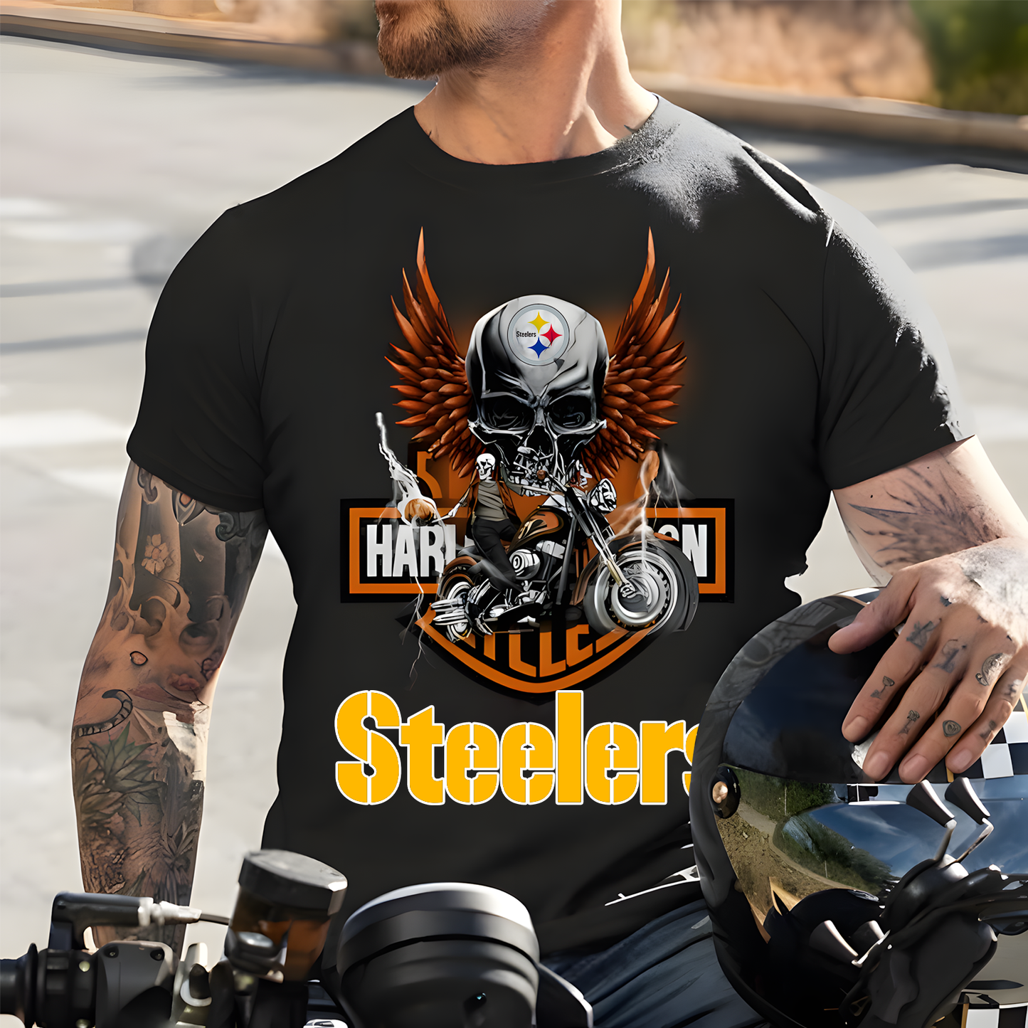 Harley x PIT NFL Biker Spirit 2D Shirt DatND ThuongNH