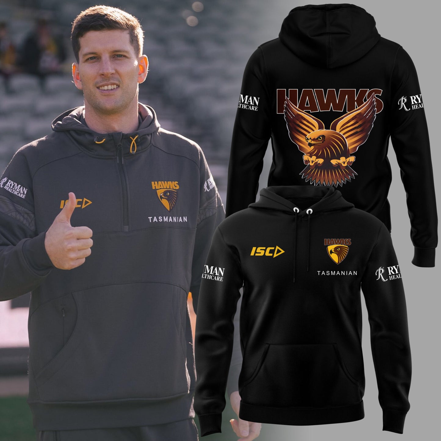 Hawthorn Football Club Hawks AFL Limited Edition Hoodie TM V6