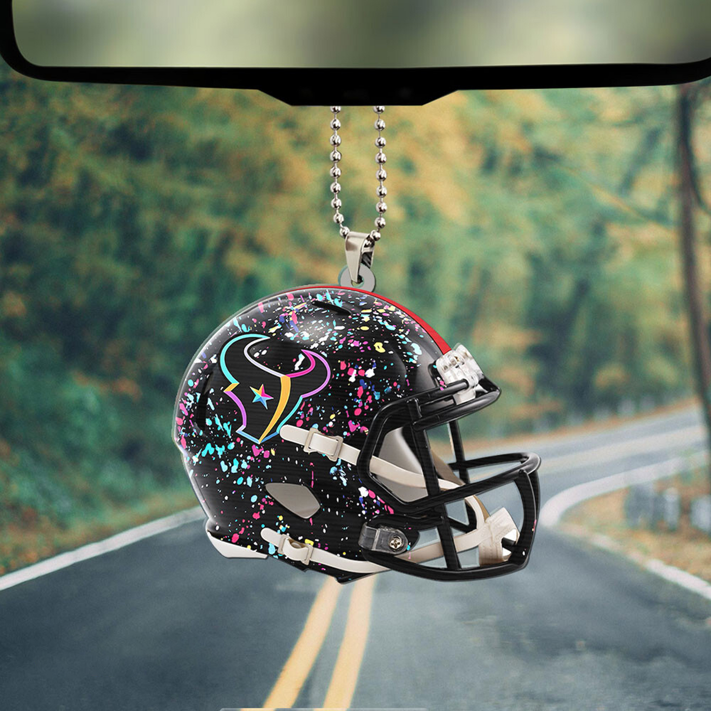 HOU x NFL Custom Shape 2-sided Car Ornament DATND TANTD