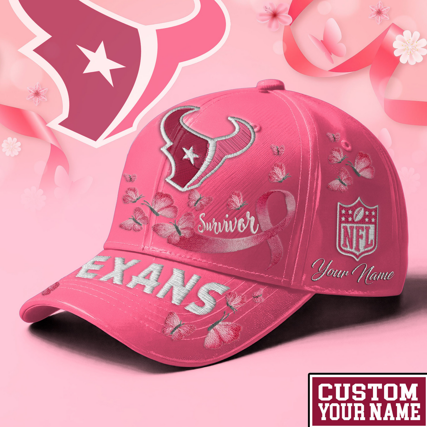 HOU x NFL Premium Classic Cap Breast Cancer Survivor