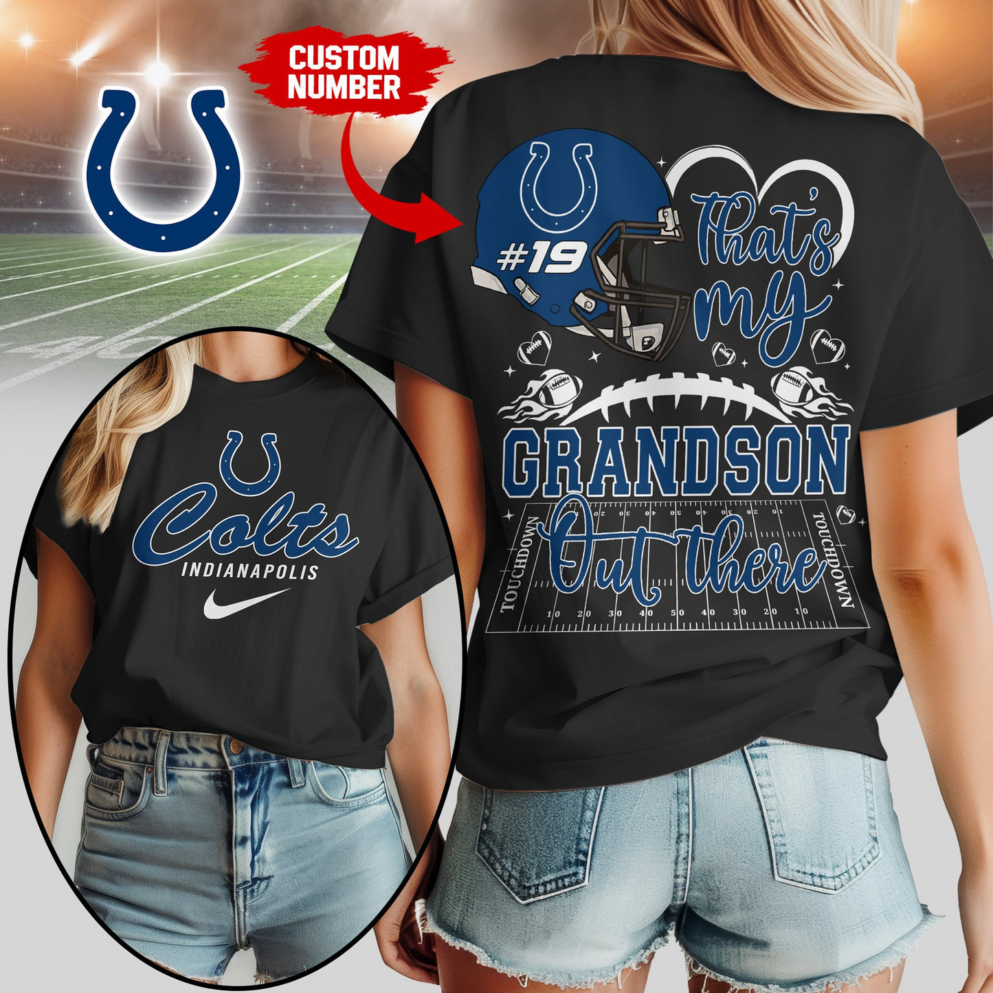 IC Premium NFL That My Grandson Out There Shirt DDT NTL