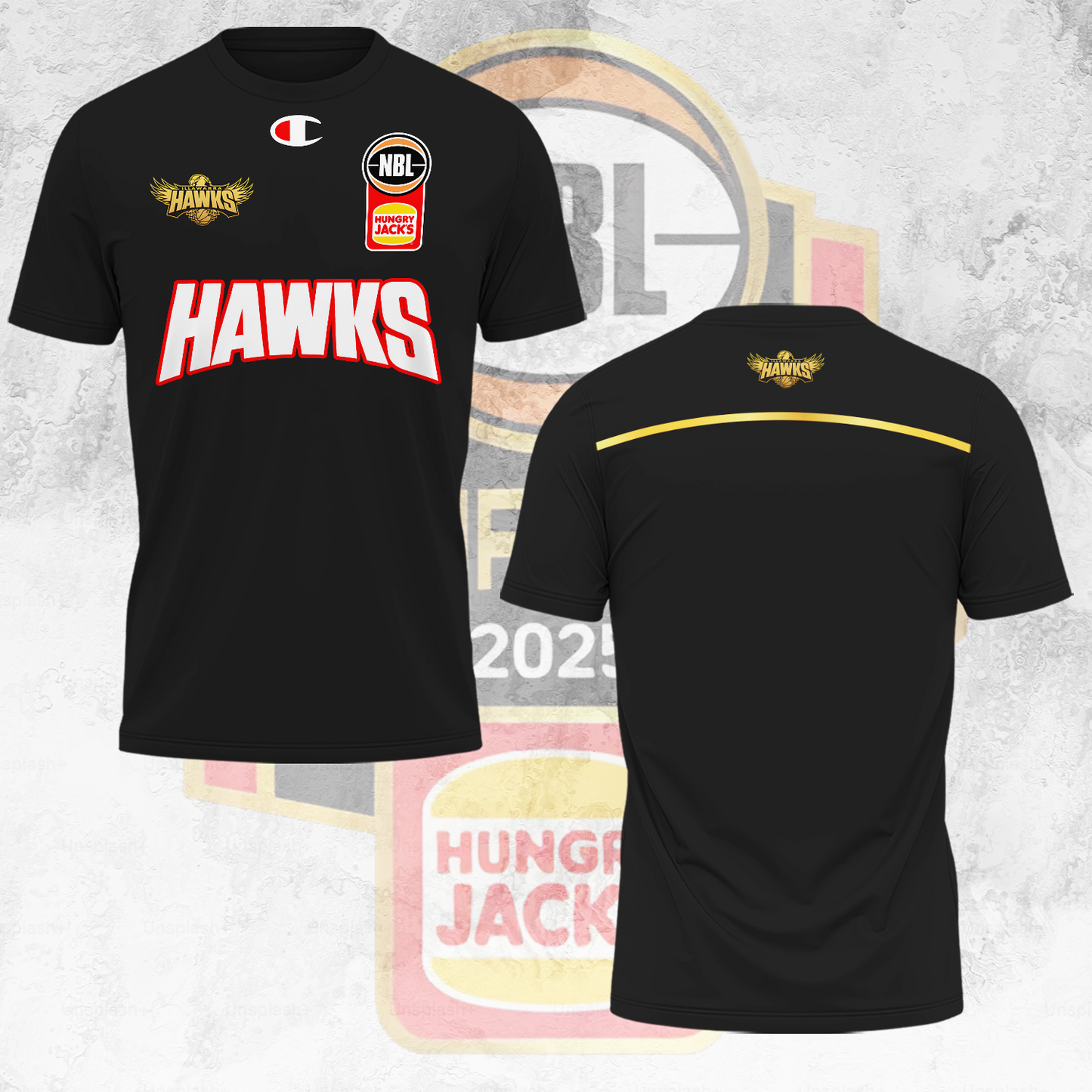 Illawarra Hawks NBL Limited Edition T-Shirt TM - You will save more when you buy the clothes and hat combo V2