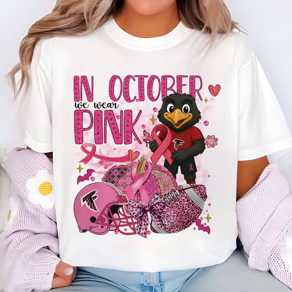 In October We Are Pink NFL ATL 2D Shirt DatND DVT