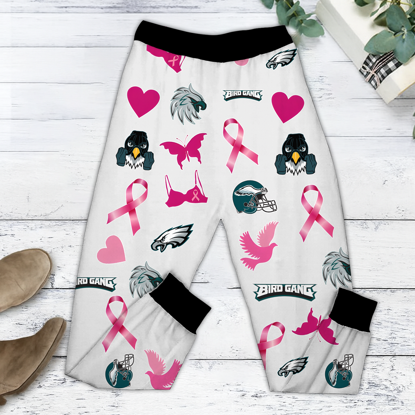 In October We Wear Pink And Watch PHI NFL Pajamas Set DatND DVT