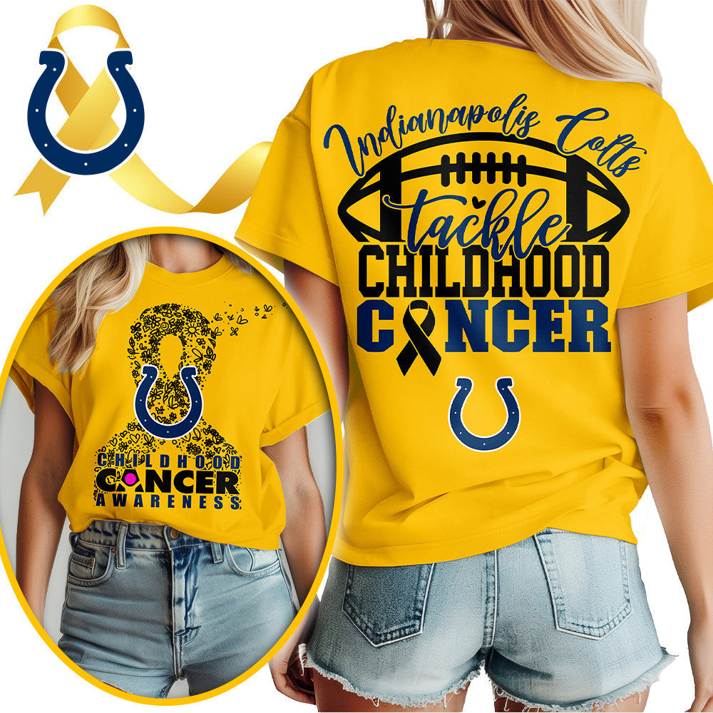 IND X NFL Premium Childhood Cancer Awareness Month 3D Shirt DatND ThuongNH