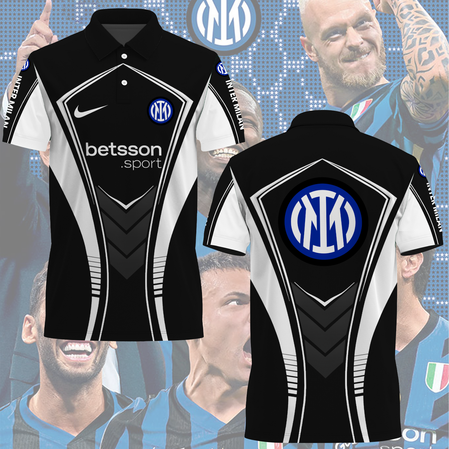 Inter Milan UEFA Champions League Final Polo Shirt TM NTA V5