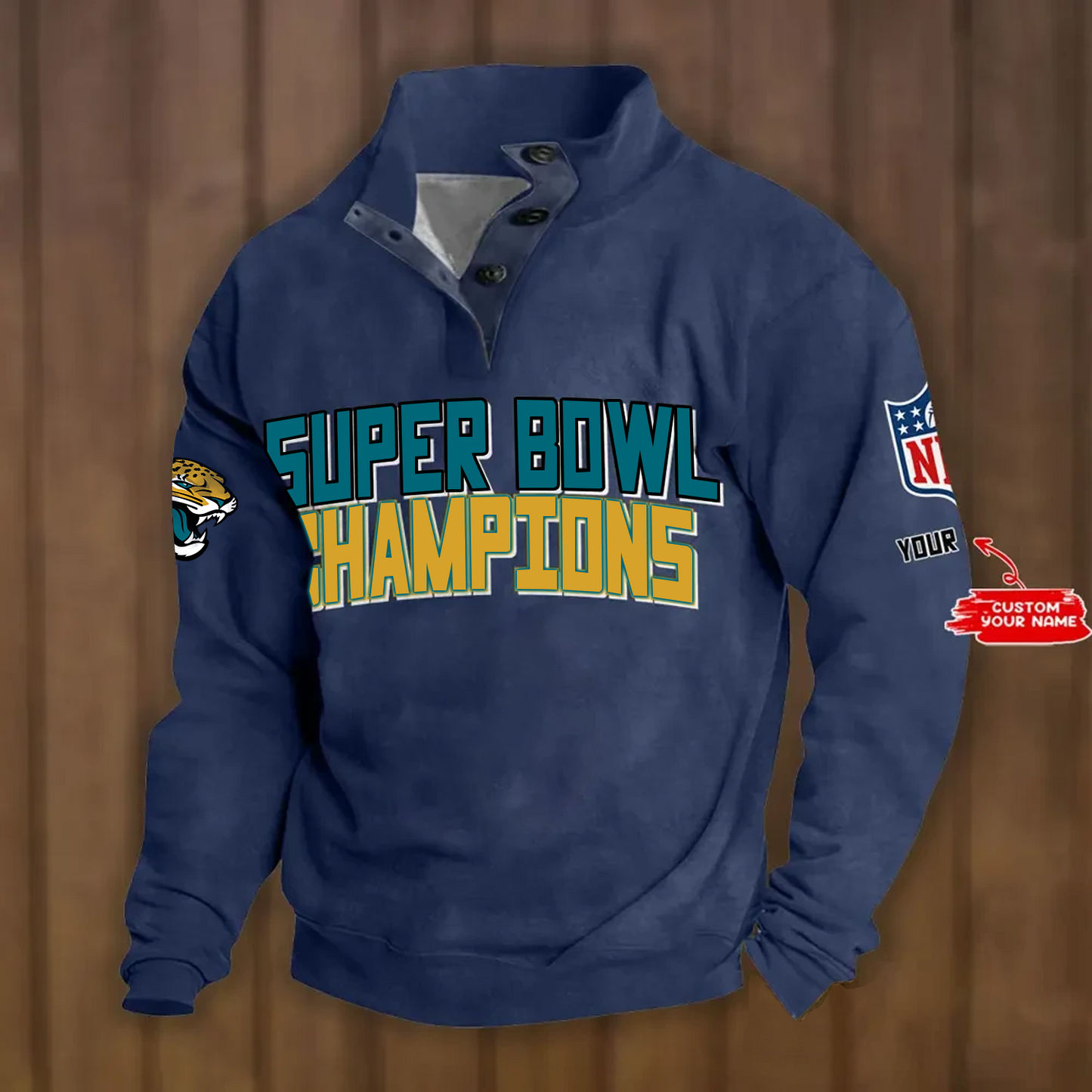 JAC x NFL Double Breasted Stand Collar Hoodies DATND TANTD