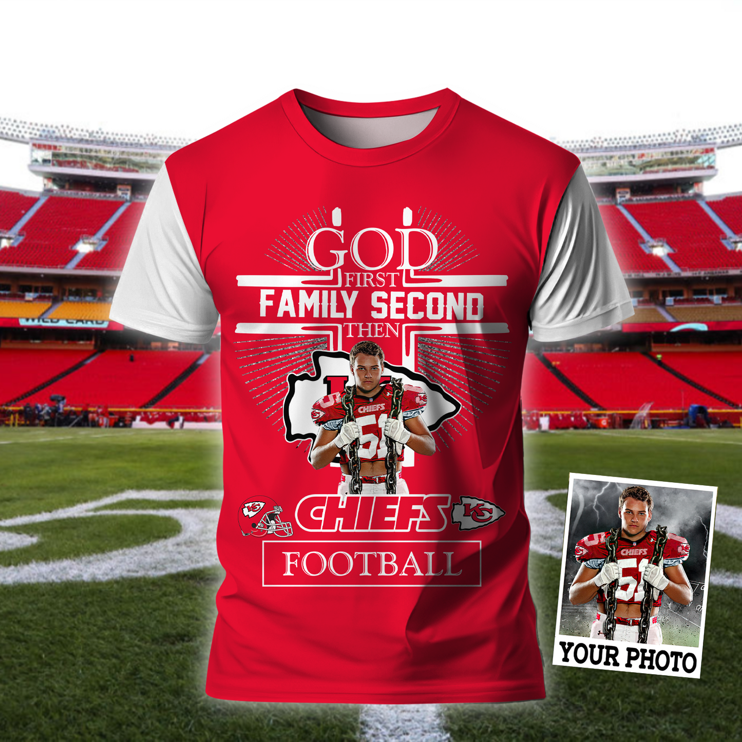 KCC God First Family Second Then Eagles Football Shirt