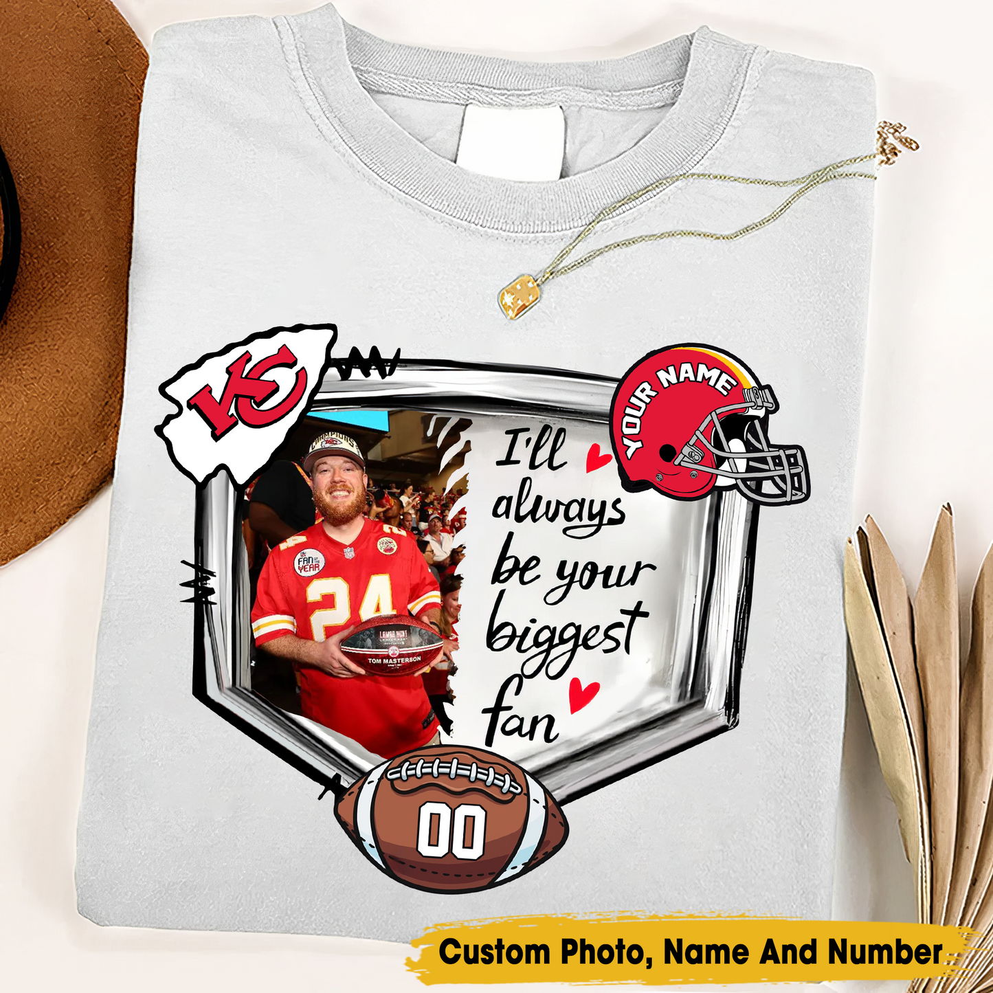 KCC Personalized Photo, Name And Number - I Will Always Be Your Biggest Fan Shirt