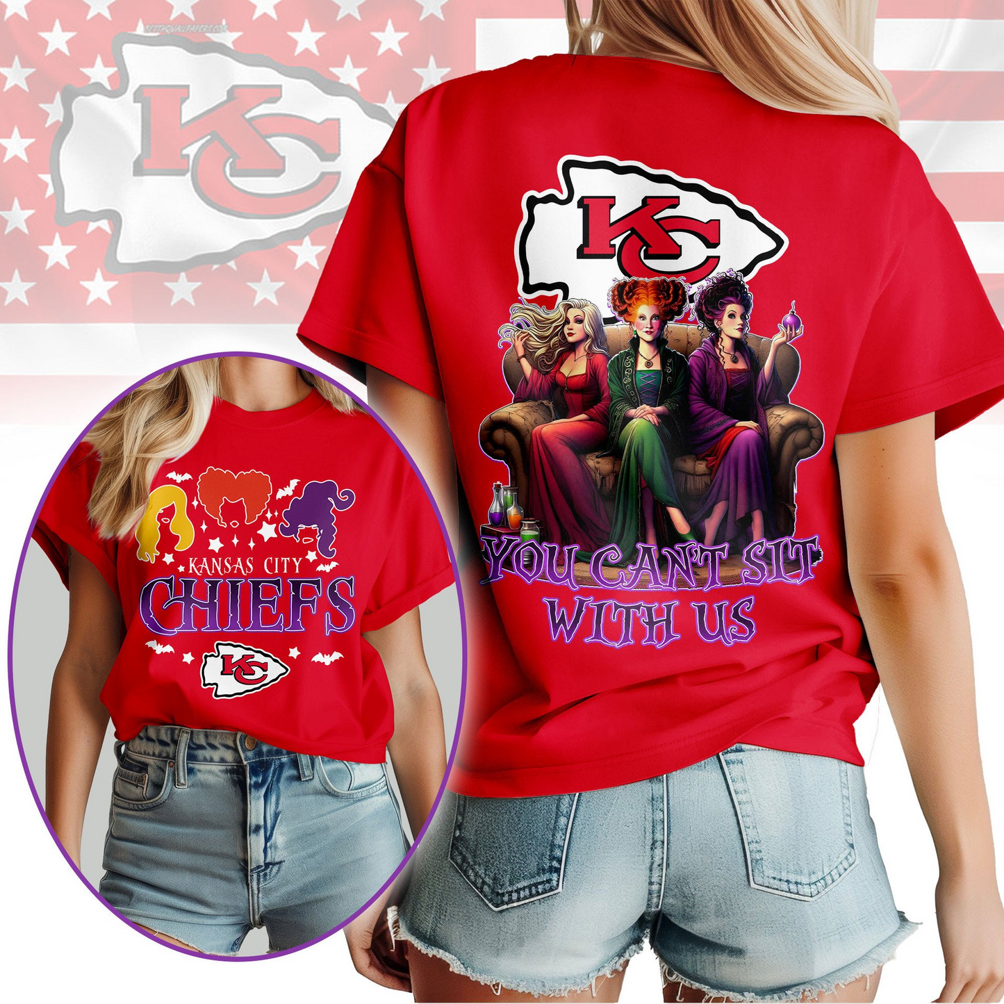 KCC Premium NFL You Can't Sit With Us 3D T-shirt DDT NTL