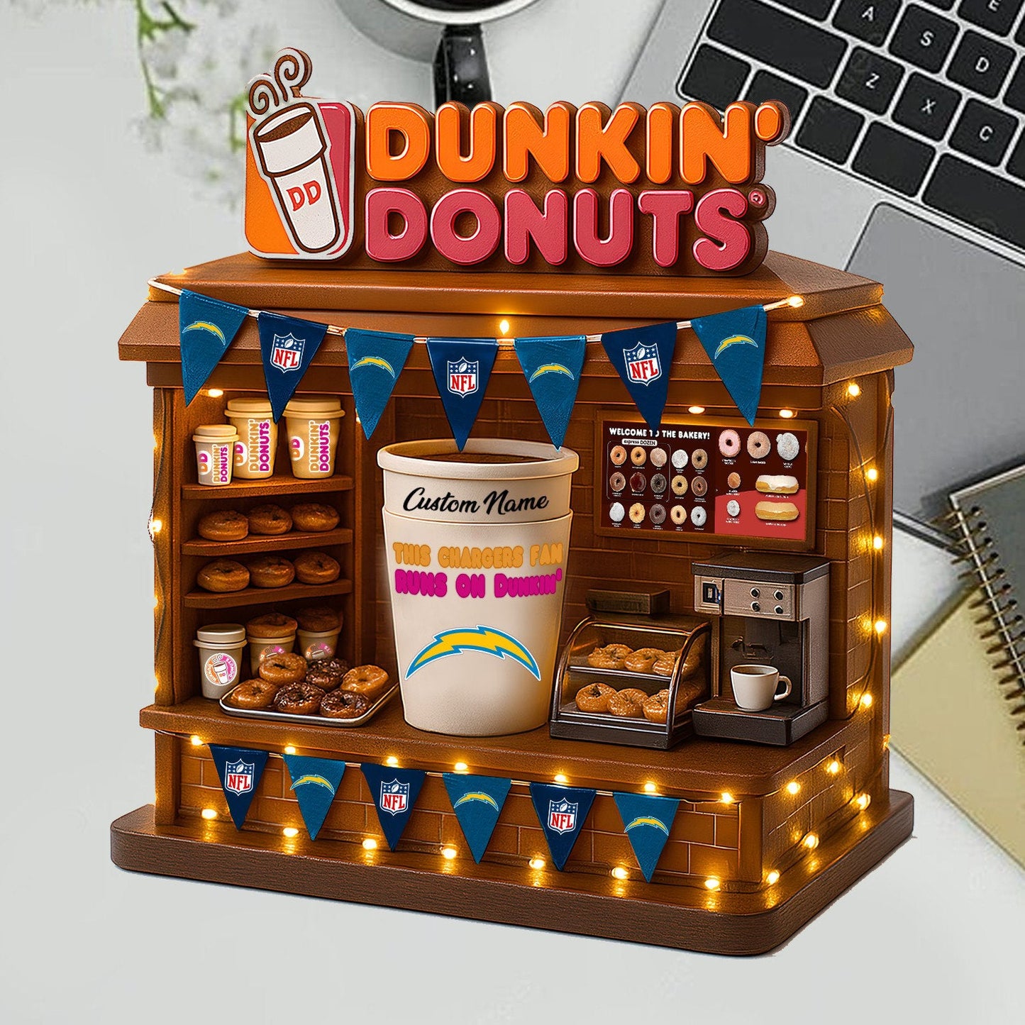 LAC Acrylic Block - NFL x Dunkin Donuts Gift For Fans DDT CTND