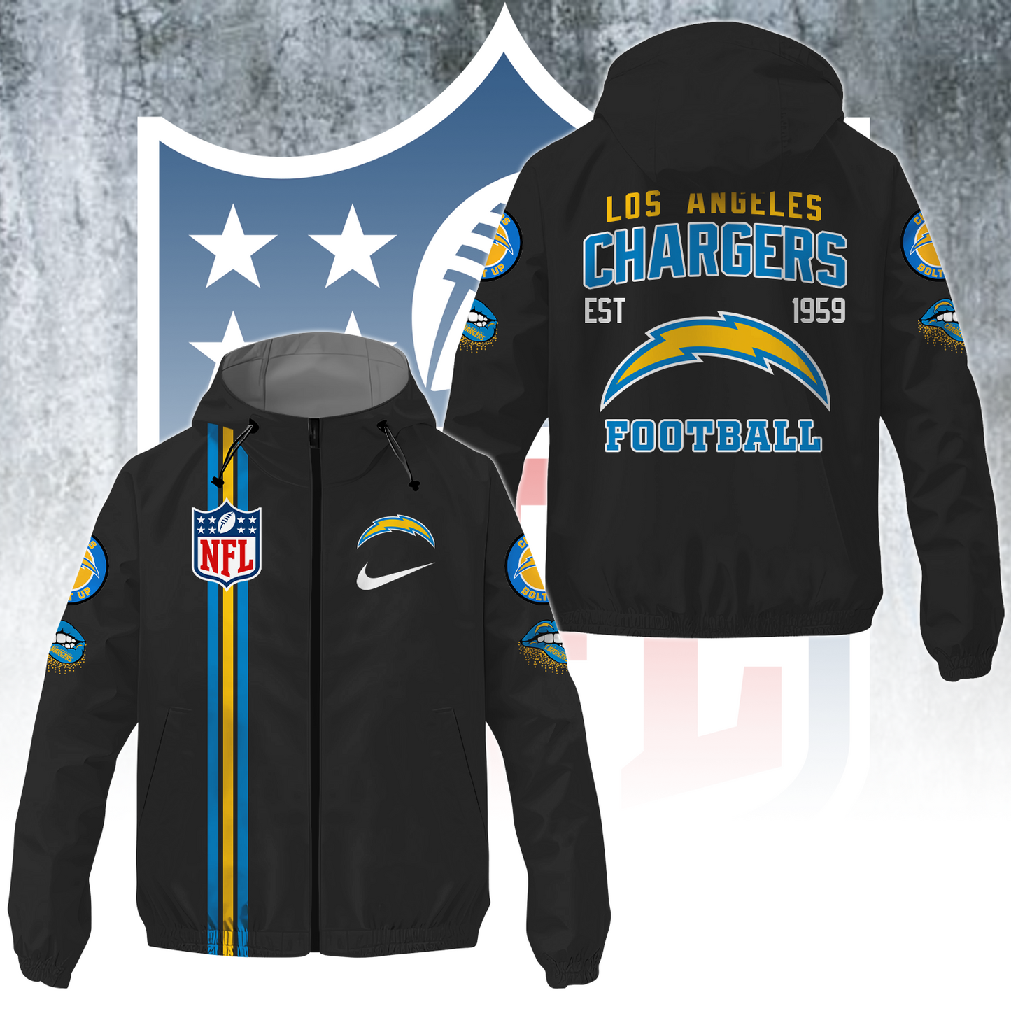 LAC x NFL Windbreaker Jacket DATND TANTD