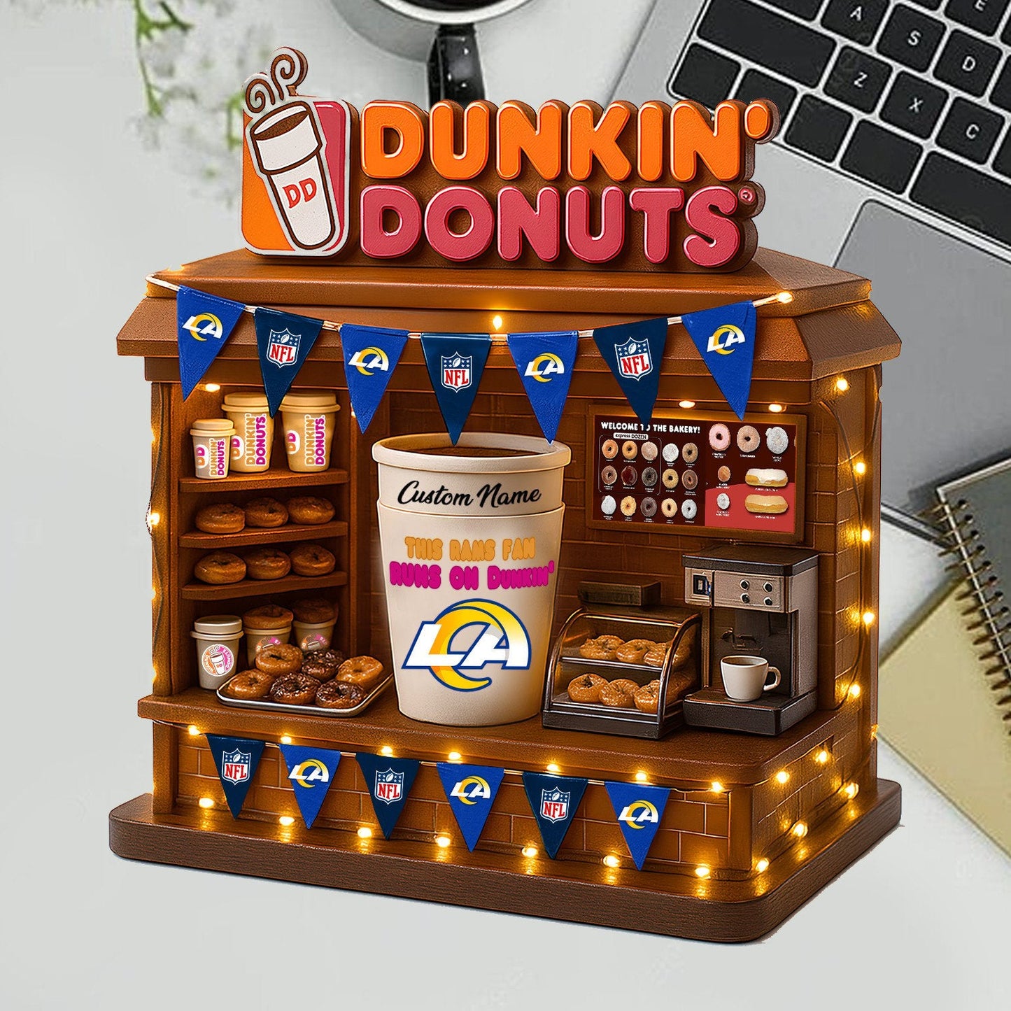 LAR Acrylic Block - NFL x Dunkin Donuts Gift For Fans DDT CTND