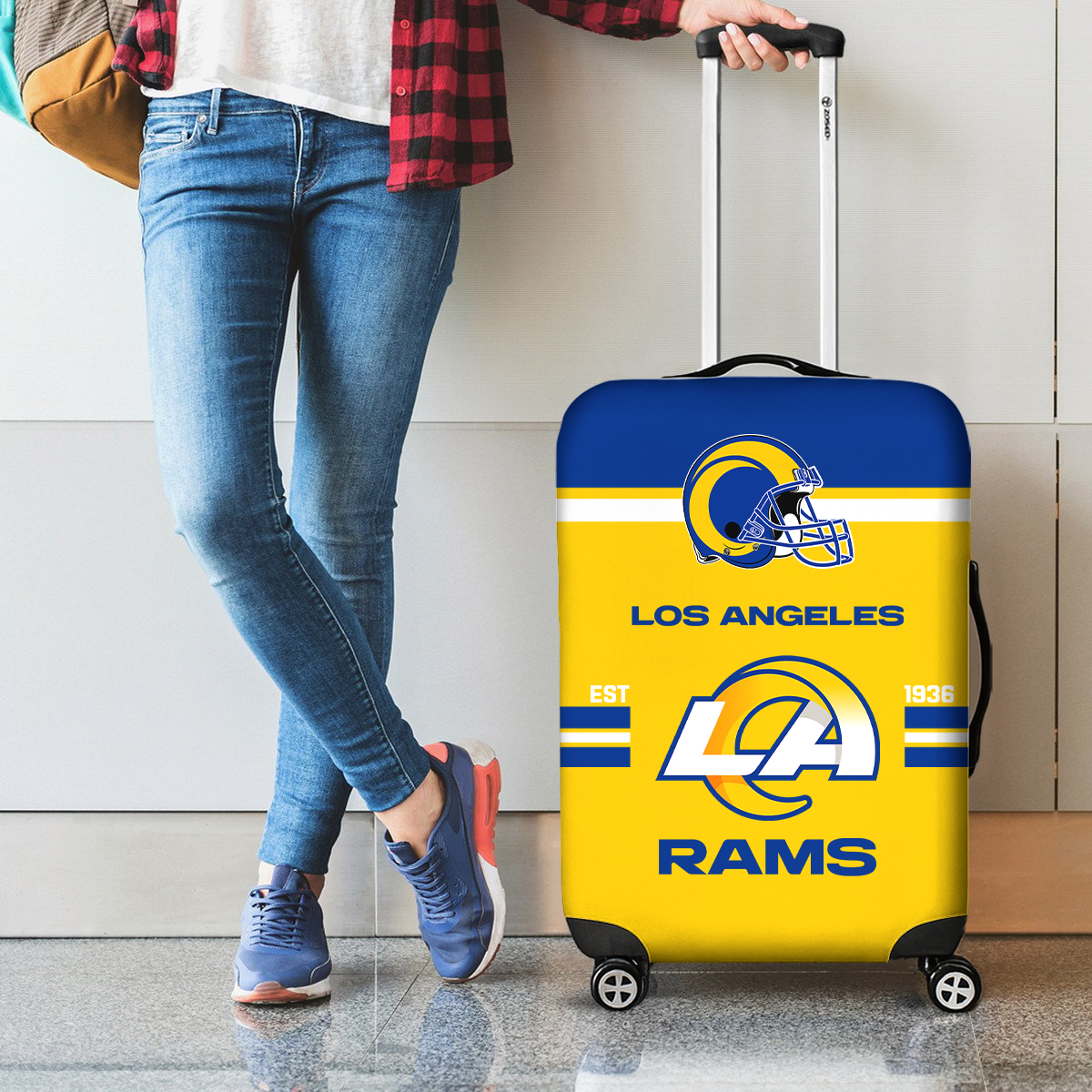 LAR NFL Luggage Cover Suitcase Protector DDT NTL