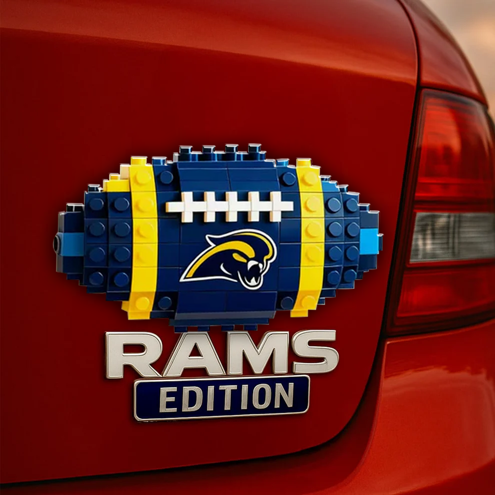 LAR x NFL Building Block Set 3D Car Name Badge DDT CTND