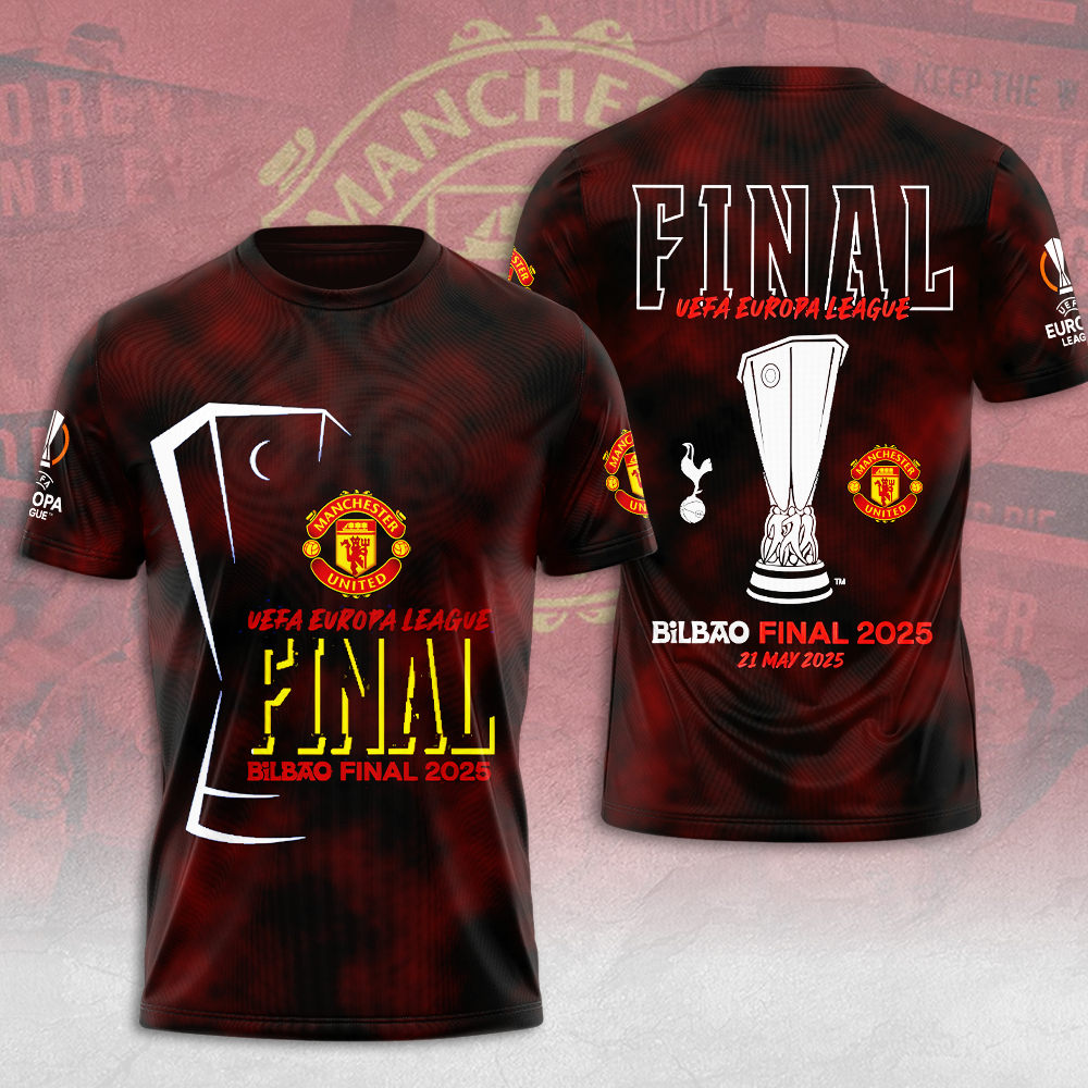 Manchester United F.C. UEFA Europa 2025 T-shirt TM NTA V4
