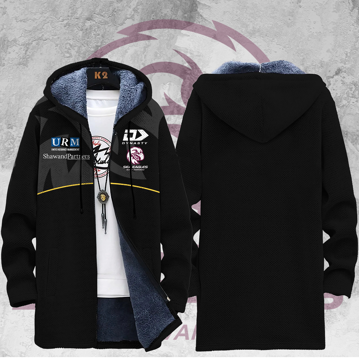 Manly Warringah Sea Eagles NRL Limited Edition Fleece Windbreaker Jacket TM V6