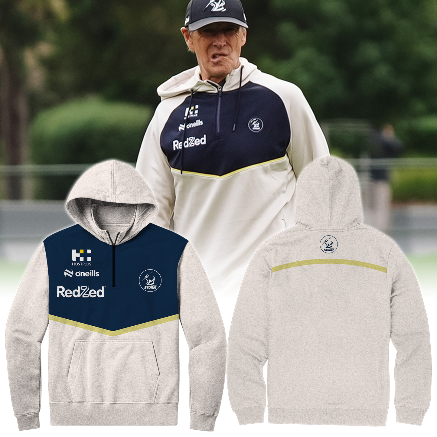 Melbourne Storm NRL Up Limited Edition Quarter Zip Hoodie TM V2