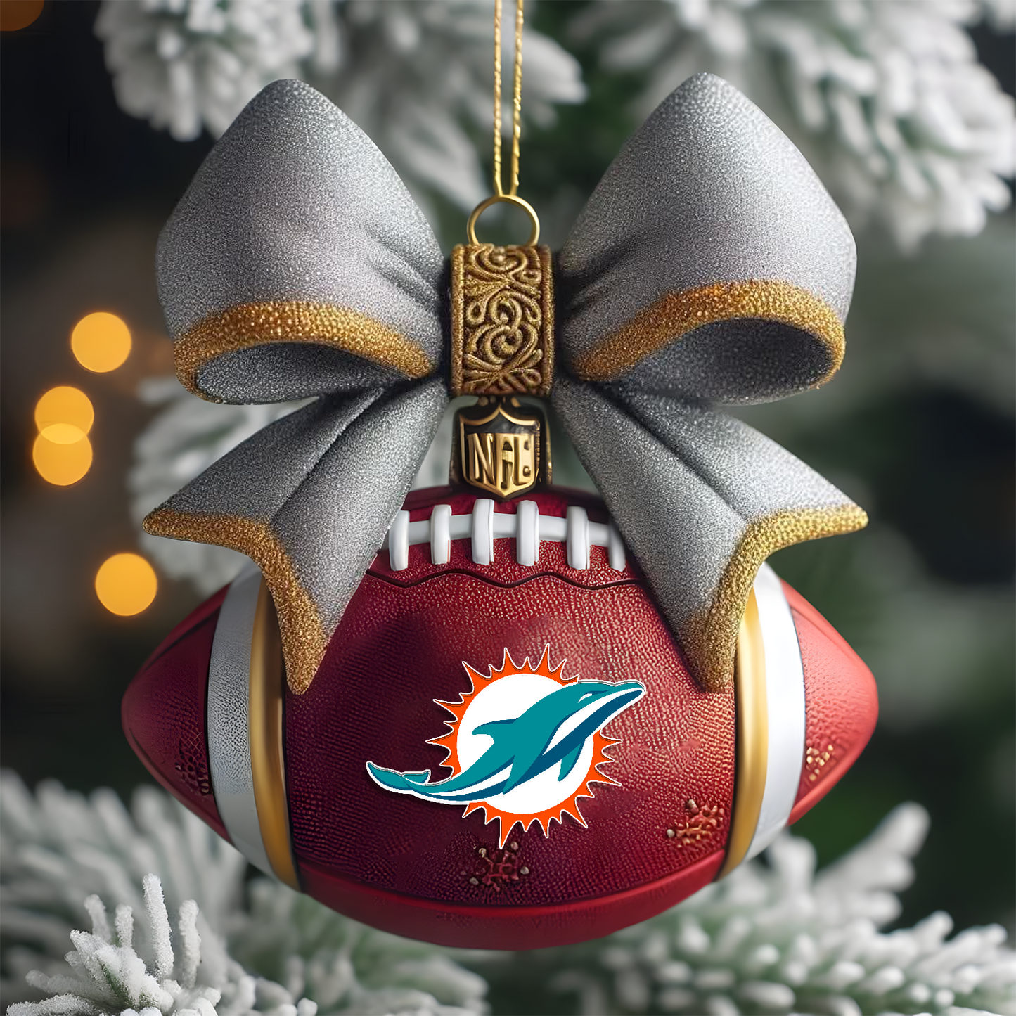 MIA X NFL Holiday Ornament 2025 - Spirit of the Game V1 NAK NHT