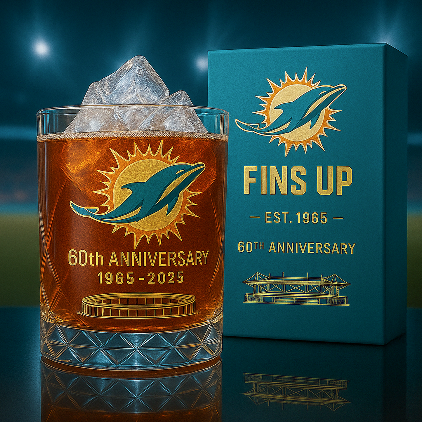 MIA x NFL Limited Edition Whiskey Glass DatND DVT