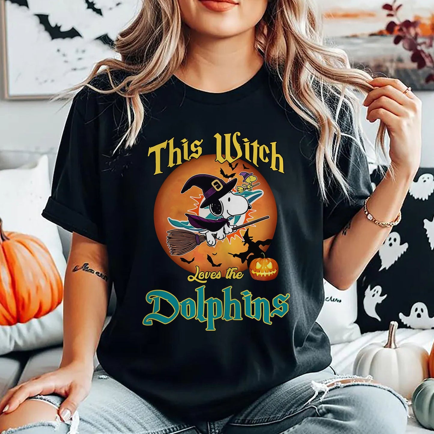 MIA x NFL This Witch Snoopy Love This 2D Shirt DatND DVT