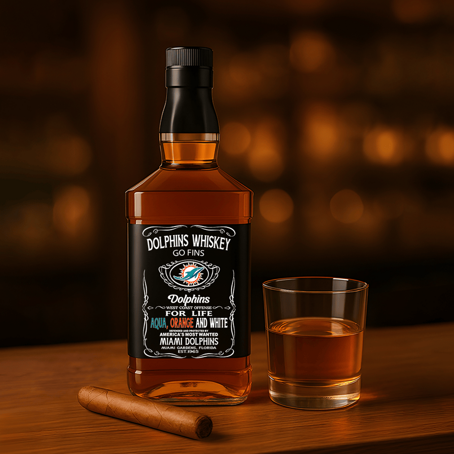 MIA x NFL Whiskey For True Fans Only DATND TANTD