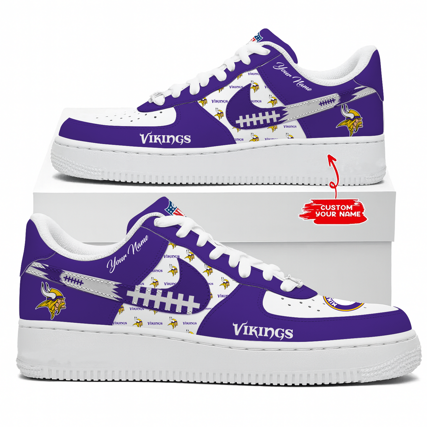 MIN x NFL Personalized AF1 Shoes DatND DVT