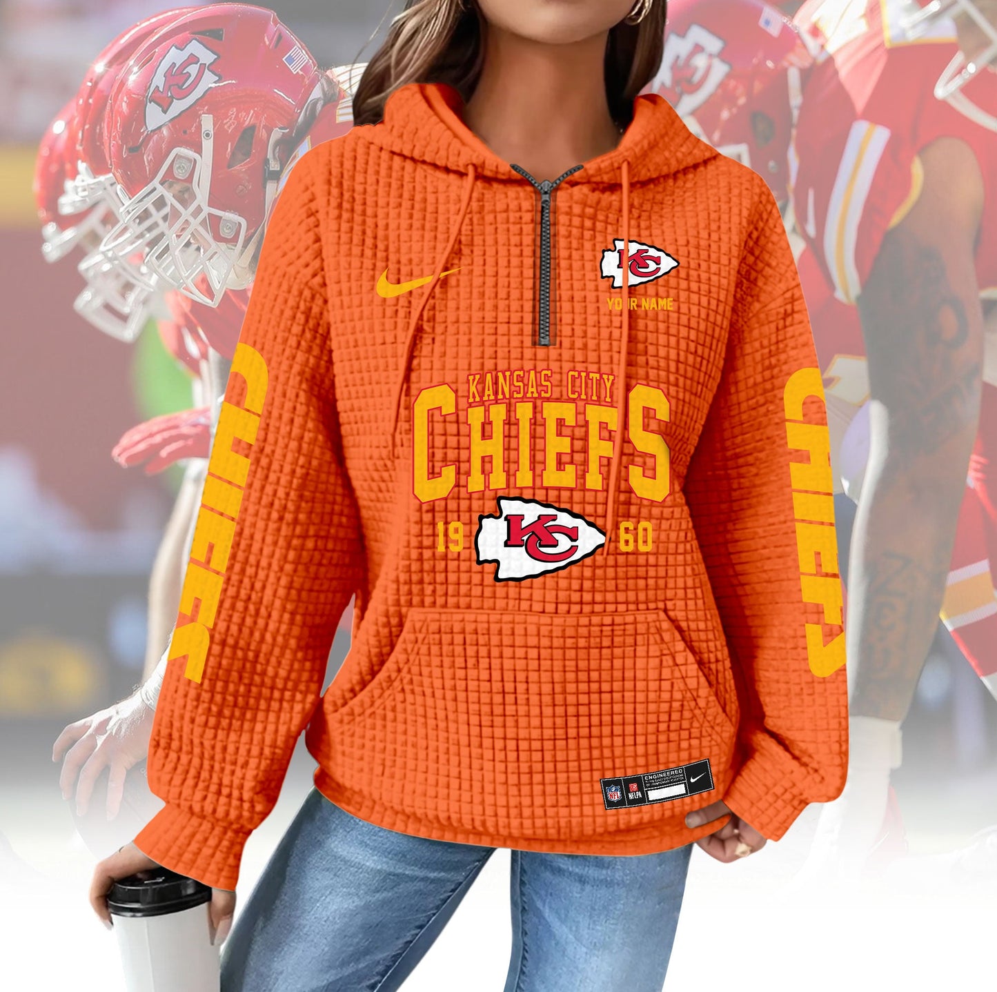 KCC Premium NFL Waffle Hoodie DDT CTND