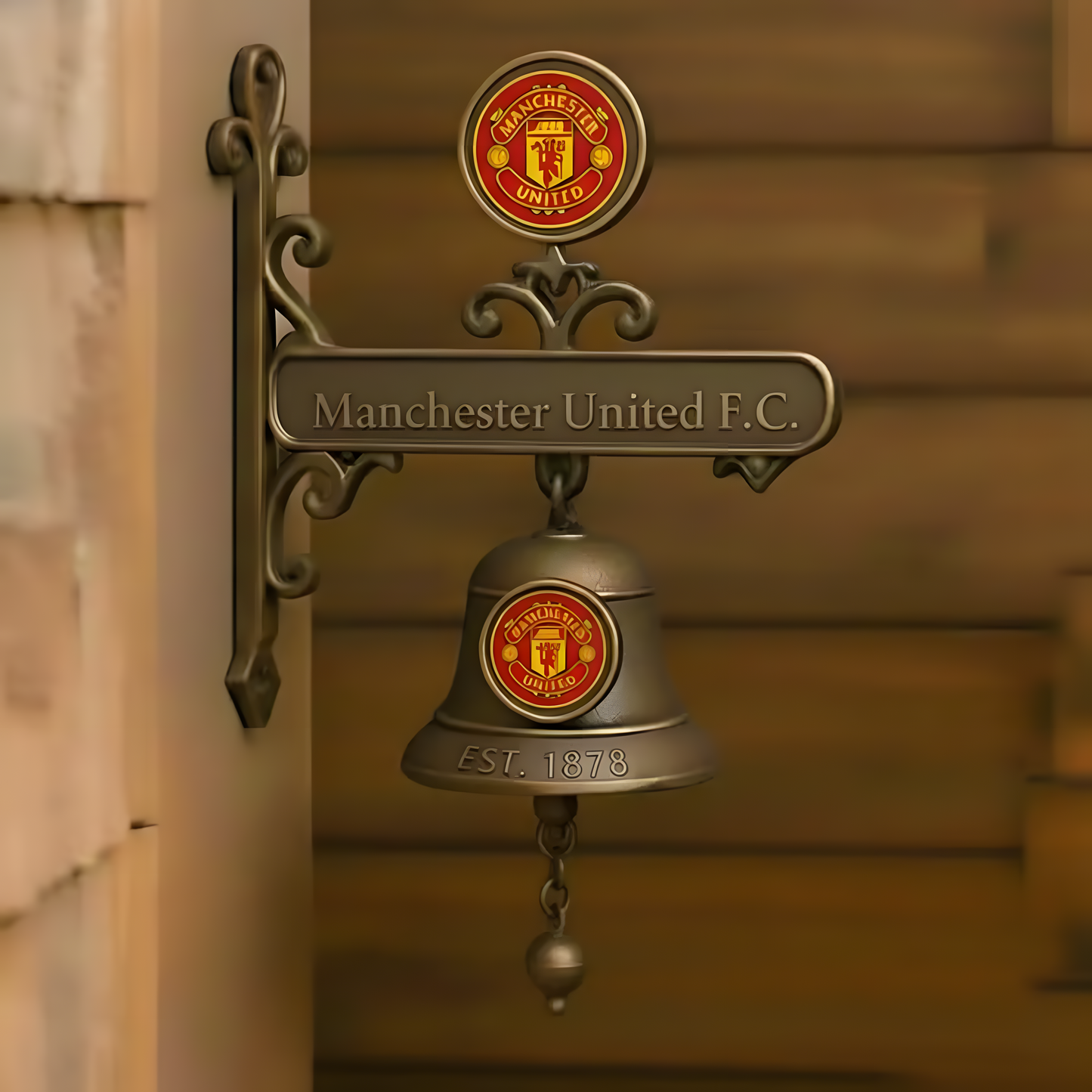 MUN X EPL Vintage Football Club Brass Bell V1 NAK NHT