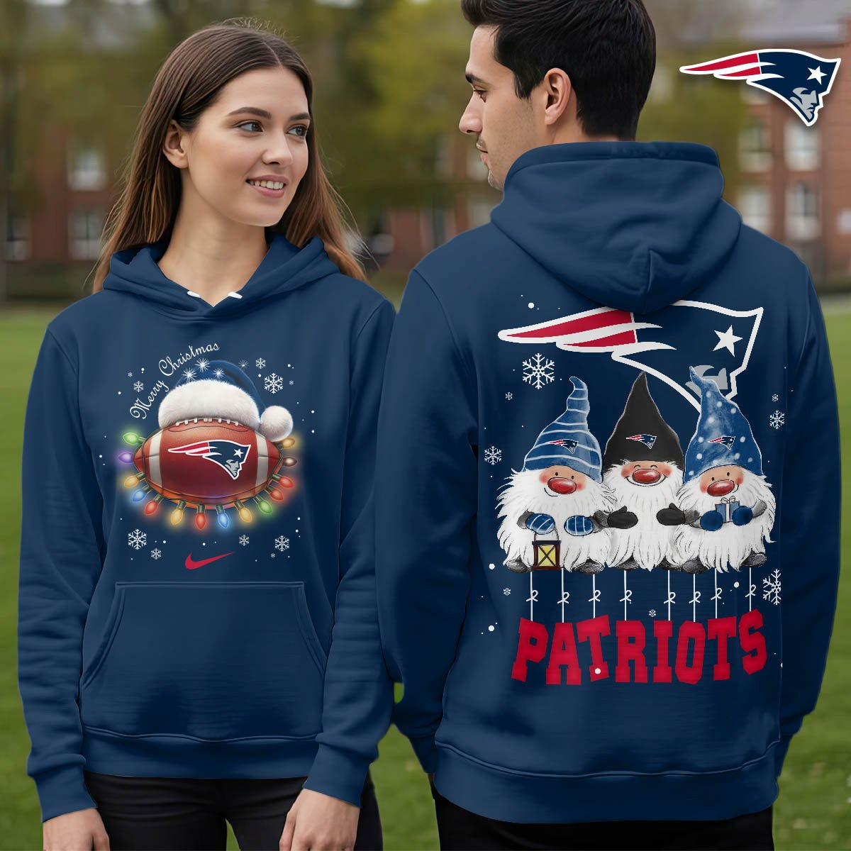 NEP Premium NFL Christmas Gnomes Hoodie DDT CTND