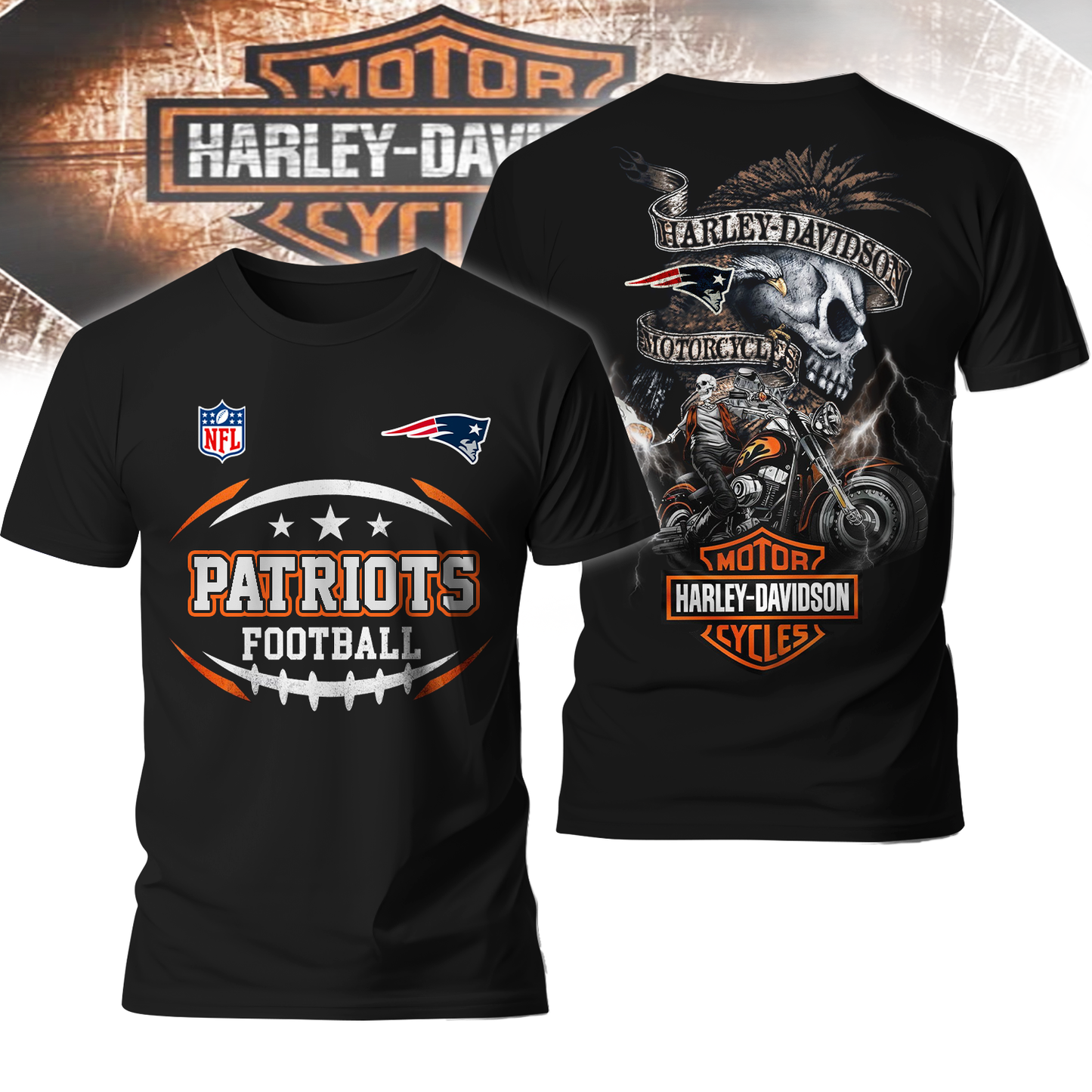 NEP Premium NFL Harley Davidson V2 3D Shirt DDT CTND