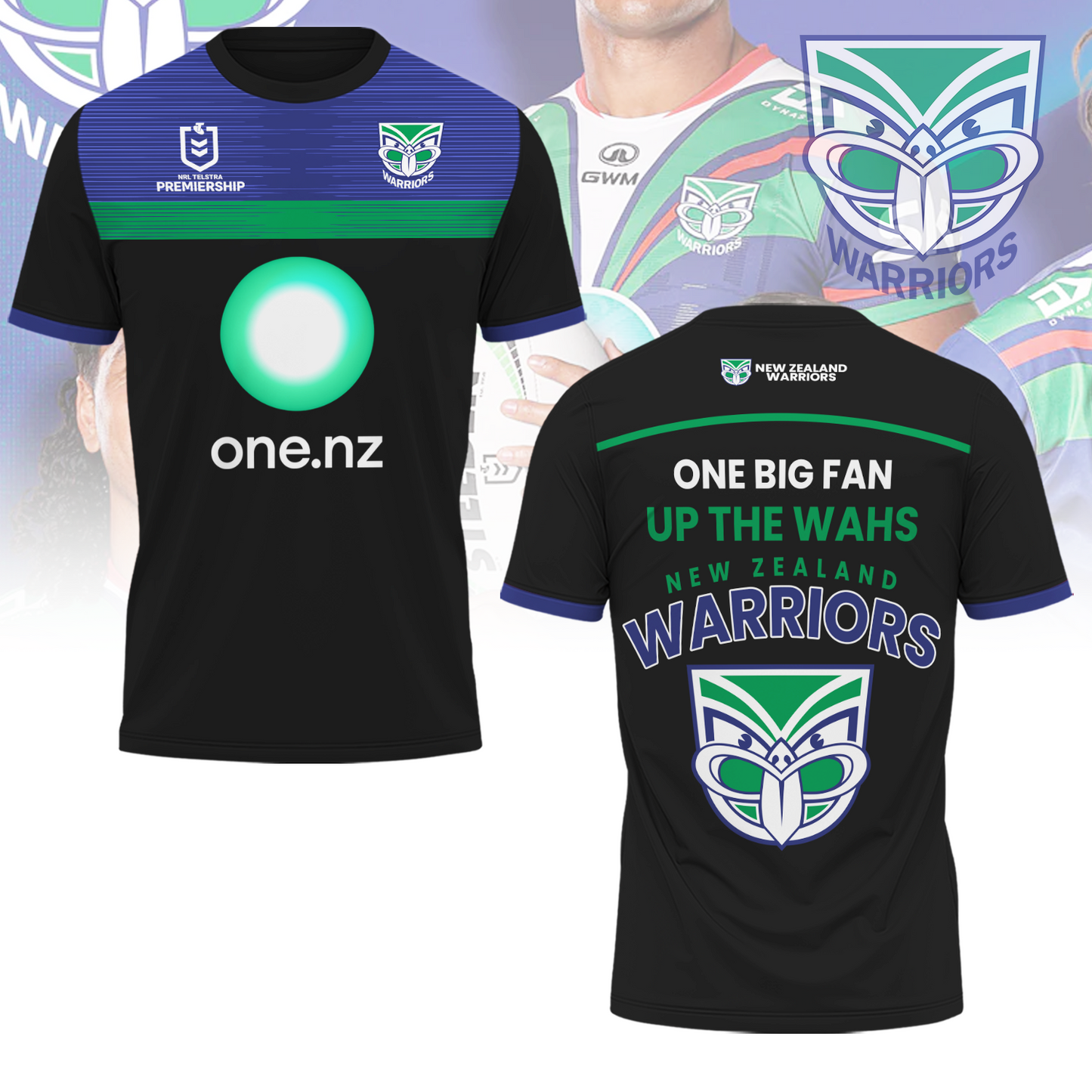 New Zealand Warriors NRL Limited Edition T-Shirt TM - You will save more when you buy the clothes and hat combo V4