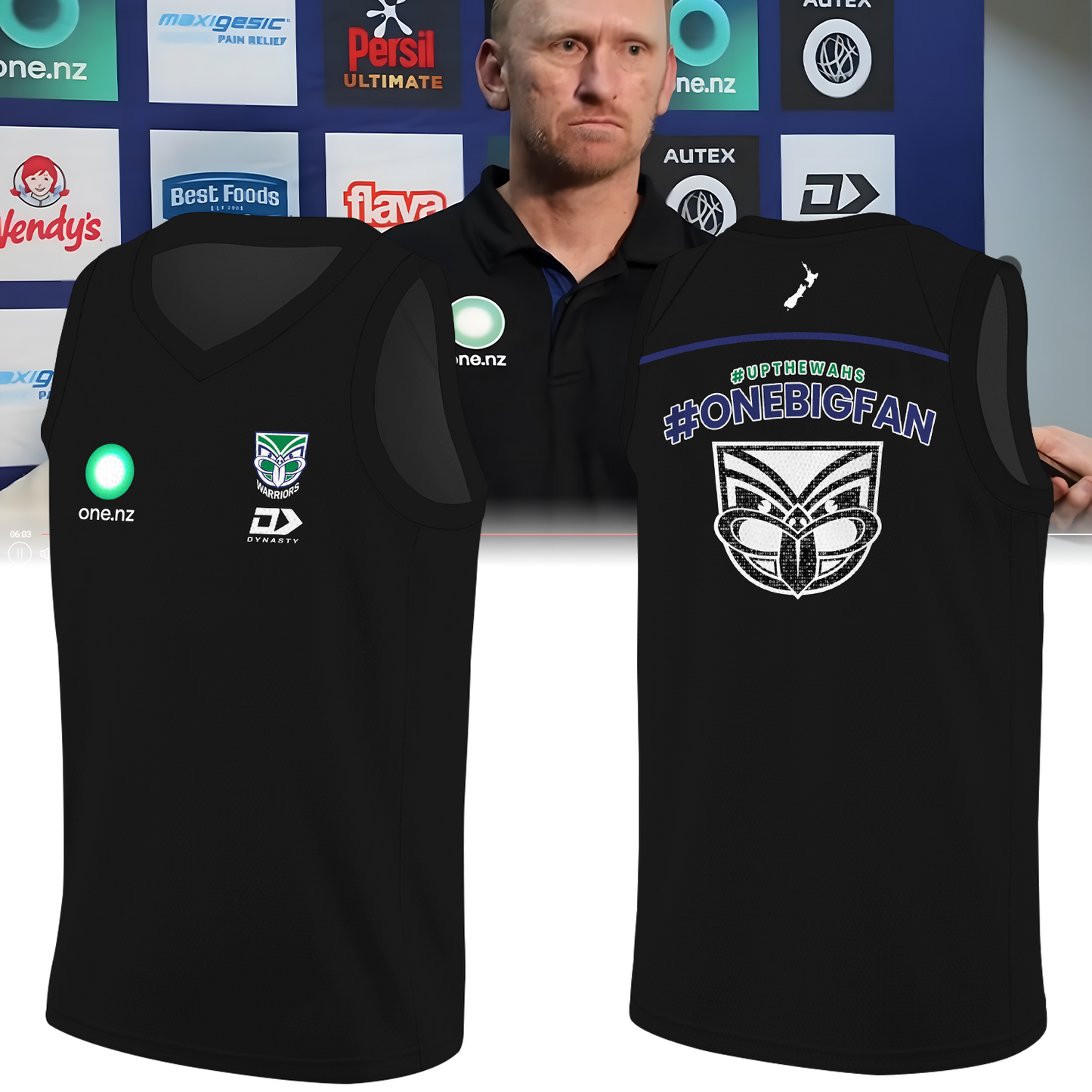 New Zealand Warriors NRL One Big Fan Limited Edition BK Jersey TM V1