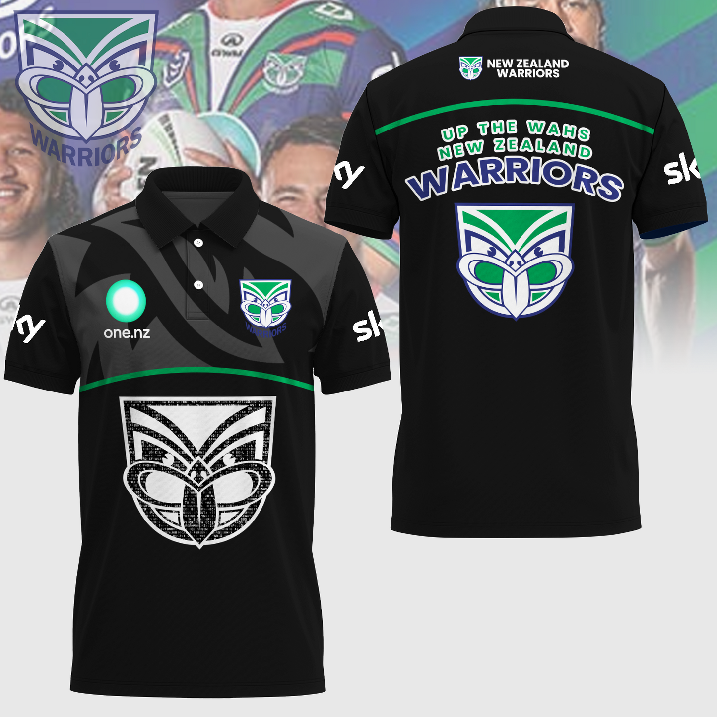 New Zealand Warriors NRL Up The Wahs Limited Edition Polo Shirt TM - Super Savings When Buying Combo V20