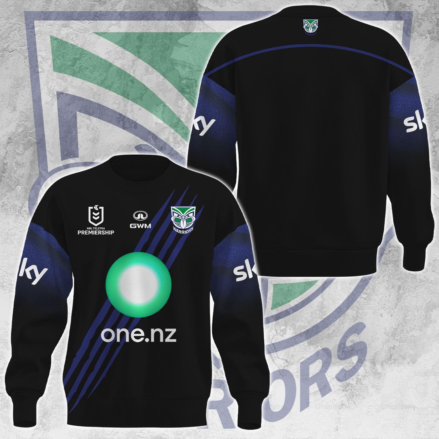 New Zealand Warriors NRL Up The Wahs Limited Edition Sweatshirt TM V2