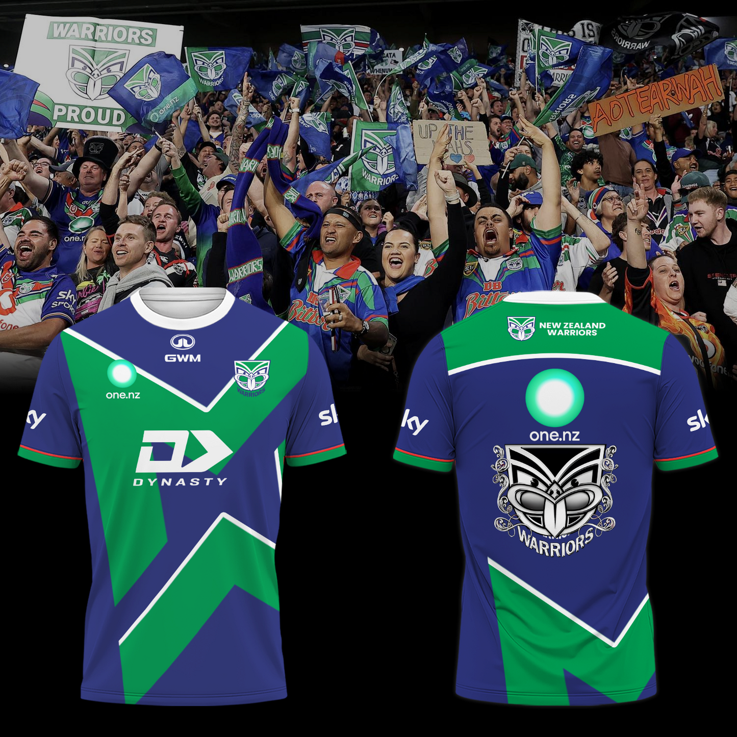 New Zealand Warriors NRL Up The Wahs Limited Edition T-Shirt TM - You will save more when you buy the clothes and hat combo V5