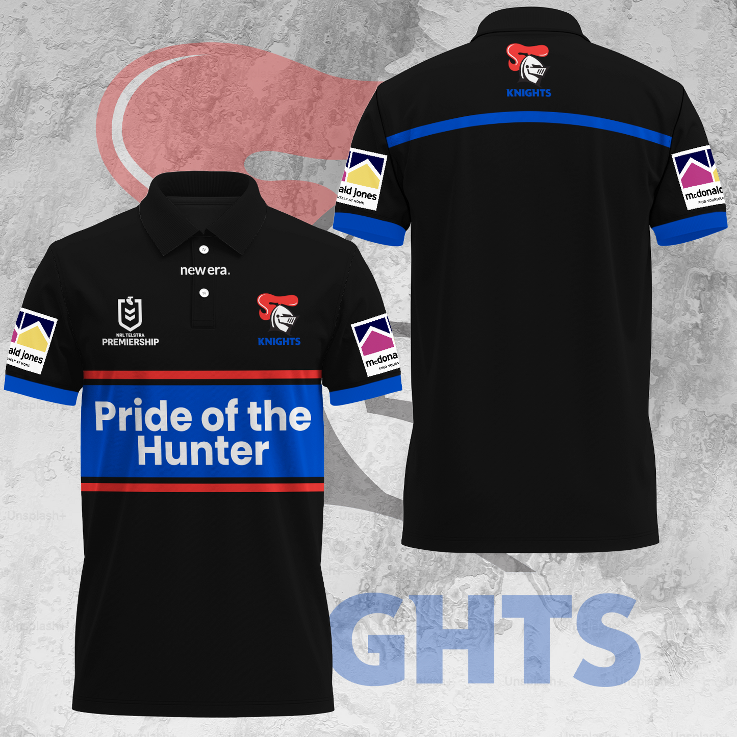Newcastle Knights NRL Pride Of The Hunter Special Edition Polo Shirt TM - Super Savings When Buying Combo V2