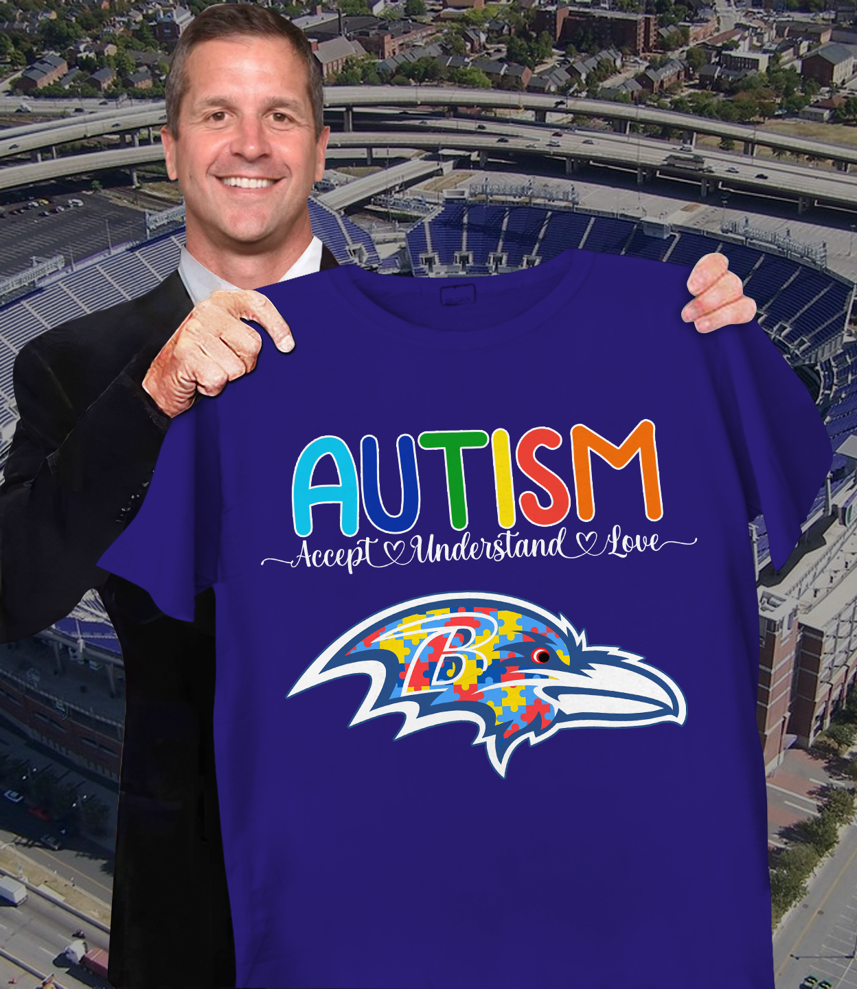 NFL Baltimore Ravens Support Autism Shirt