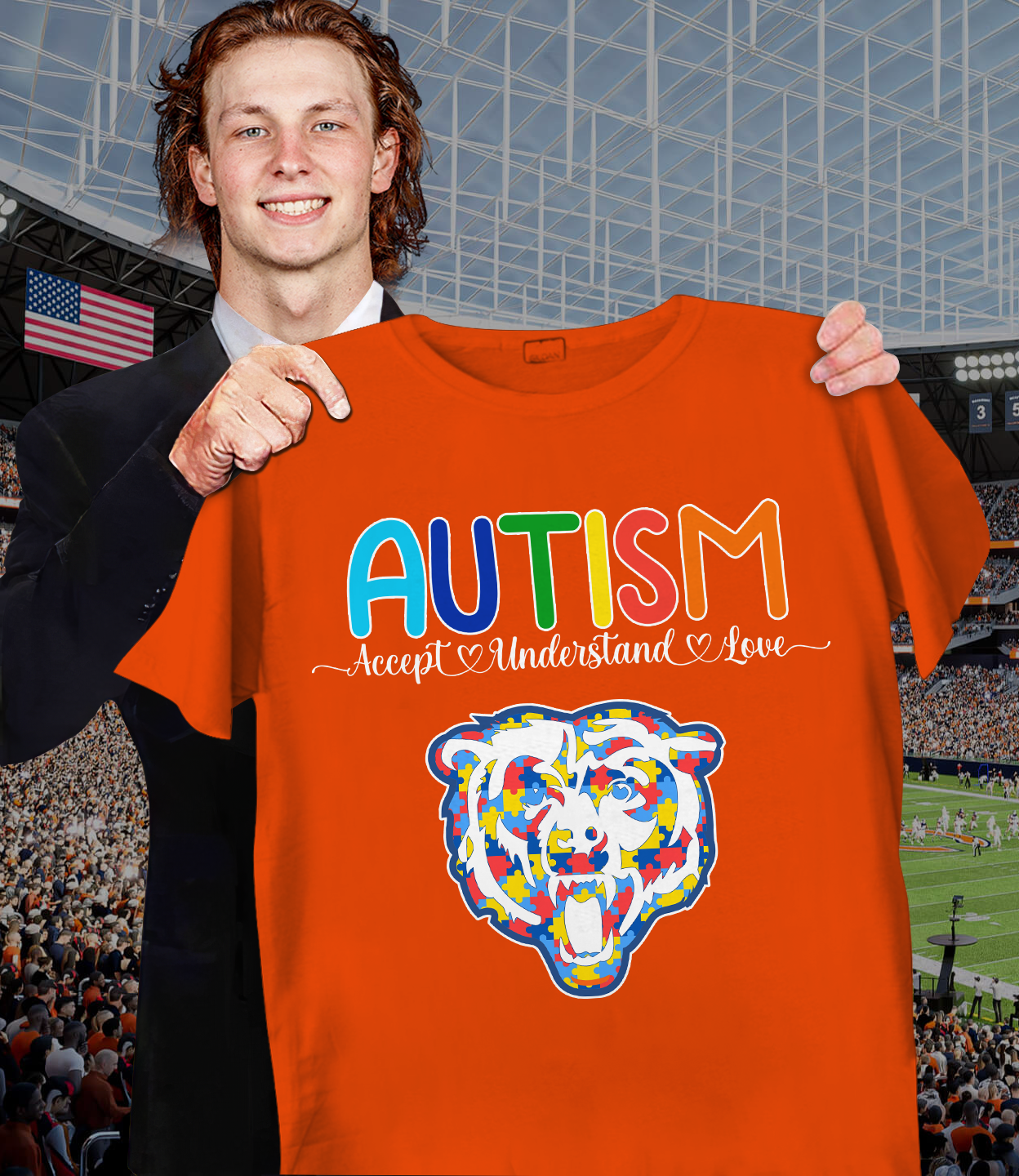 NFL Chicago Bears Support Autism Shirt