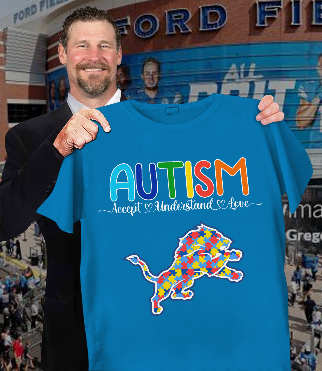 NFL Detroit Lions Support Autism Shirt