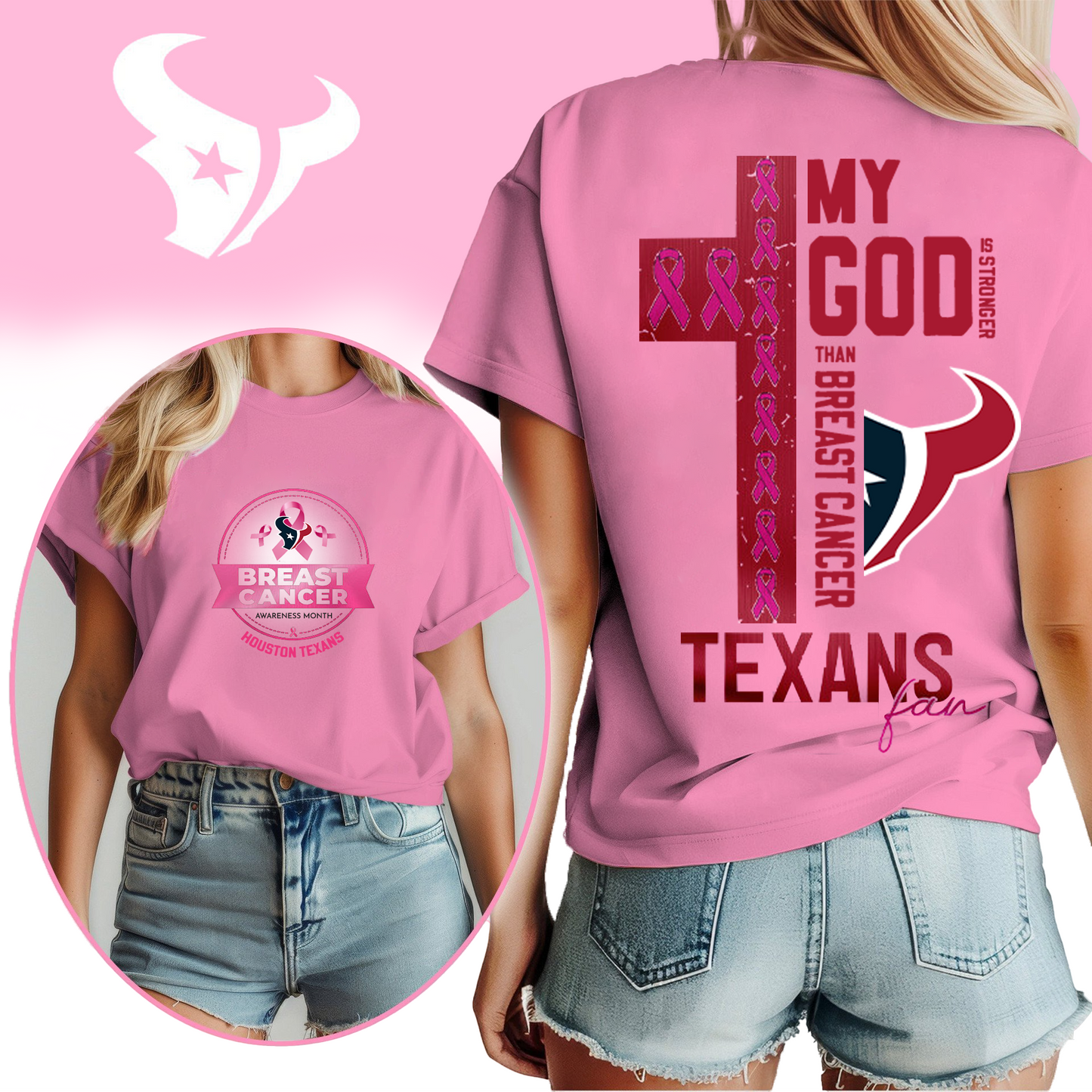 NFL HT - Breast Cancer My God In Stronger Shirt DDT HLP