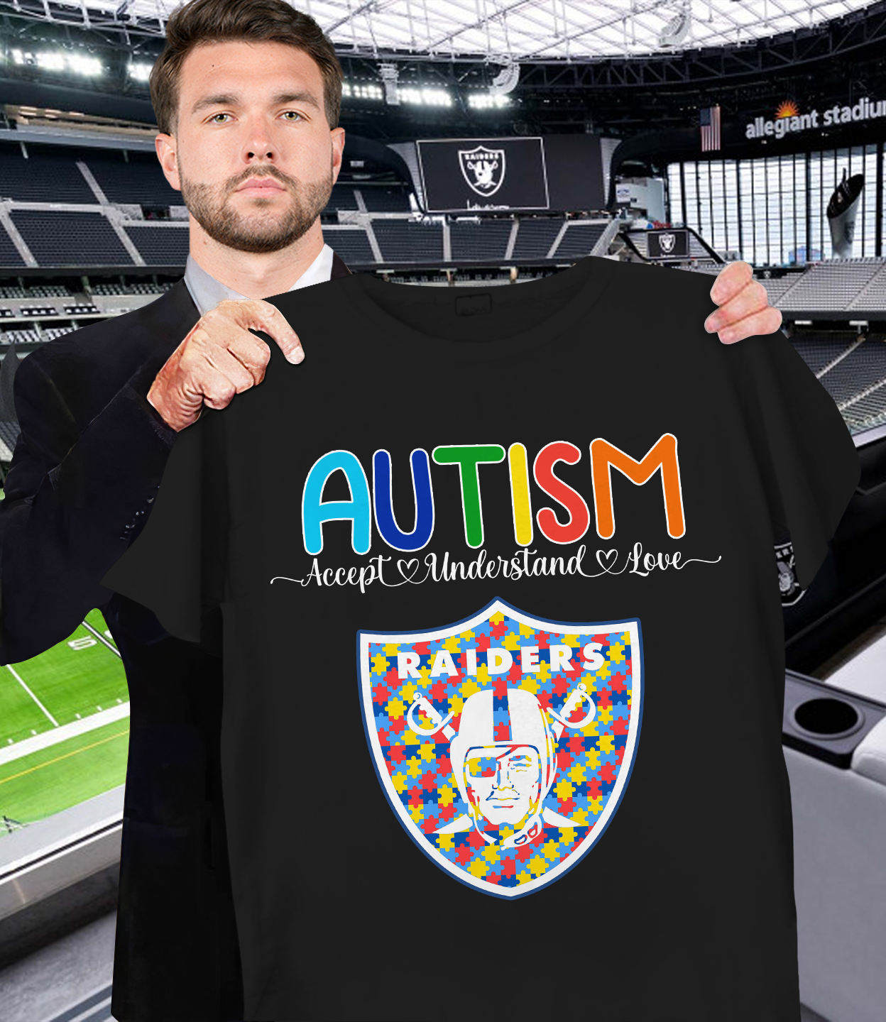 NFL Las Vegas Raiders Support Autism Shirt