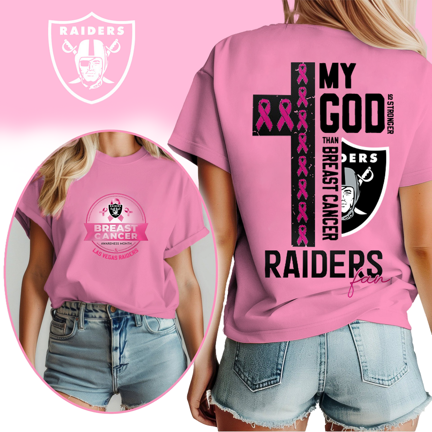 NFL LVR - Breast Cancer My God In Stronger Shirt DDT HLP