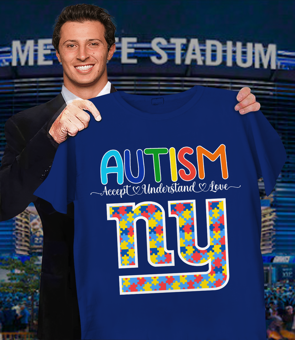 NFL New York Giants Support Autism Shirt
