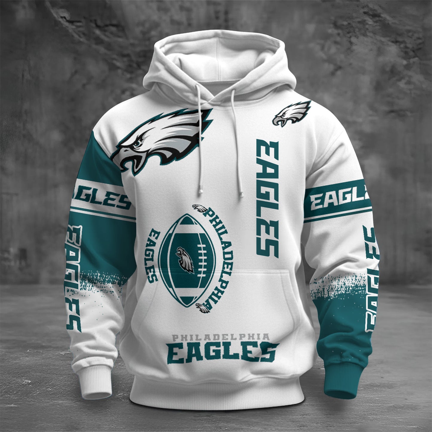 NFL PE Unisex Printed Hoodie - Bold Zip Up Sweatshirt for Fans V1 NAK NHM