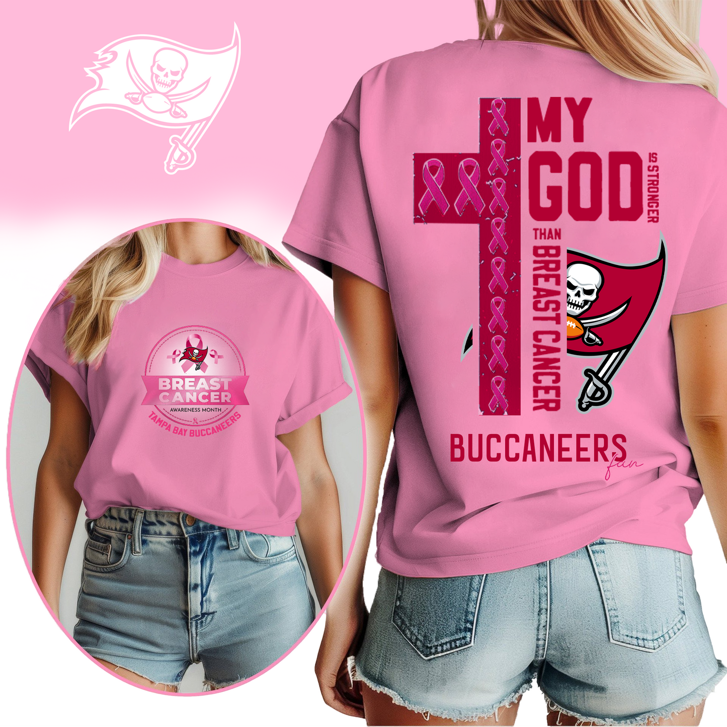 NFL TBB - Breast Cancer My God In Stronger Shirt DDT HLP