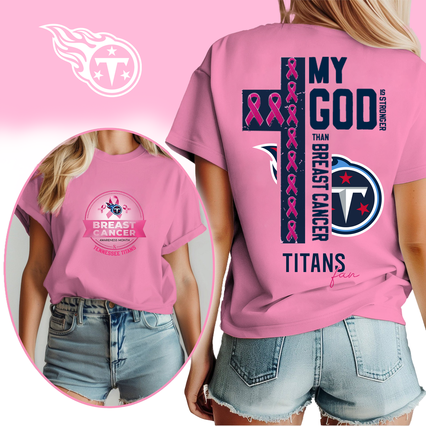 NFL TT - Breast Cancer My God In Stronger Shirt DDT HLP